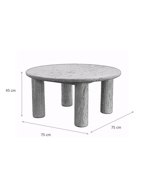 Mesa de Centro Indo Redonda 75 cm-2
