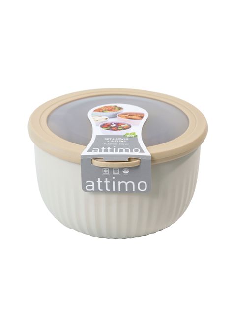 Set 4 Bowls con tapa L 550 ml + 1150 ml + 2100 ml + 3400 ml-5