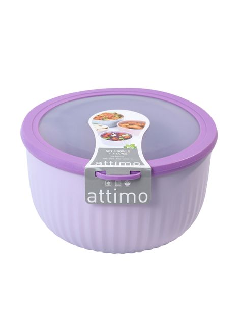 Set 4 Bowls con tapa L 550 ml + 1150 ml + 2100 ml + 3400 ml-3