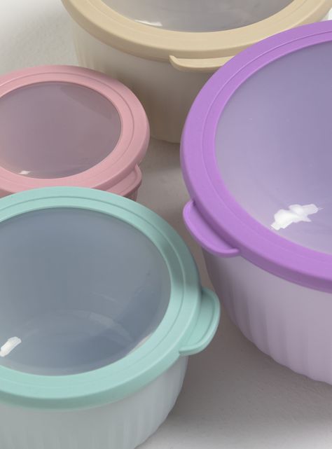 Set 4 Bowls con tapa L 550 ml + 1150 ml + 2100 ml + 3400 ml-2