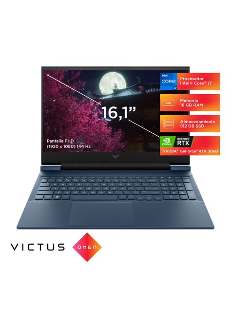 Notebook Gaming Victus 16-d0540la Intel Core i7 NVIDIA GeForce RTX 3060 16GB RAM 512GB SSD 16.1" FHD 144 Hz Windows 11 Home-1
