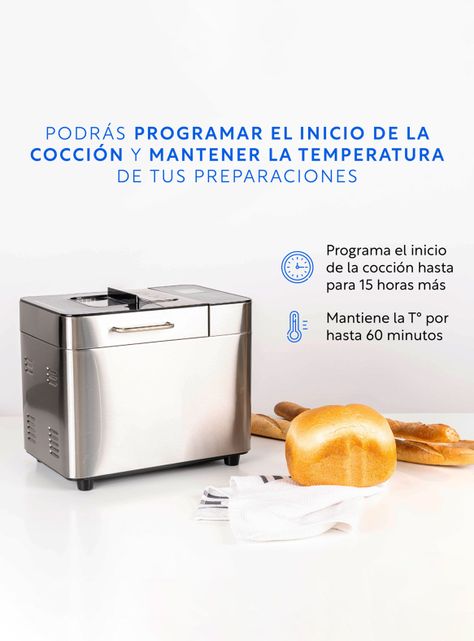 Máquina de Pan Multi Bread 1 kg Gris-5