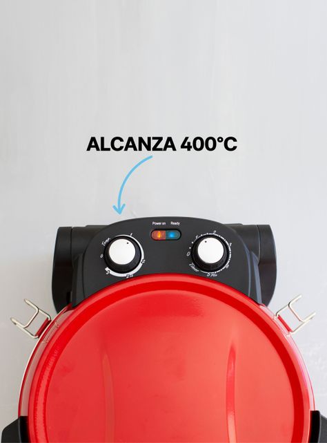 Horno Pizza Oven 1200W 30 cm Rojo-4