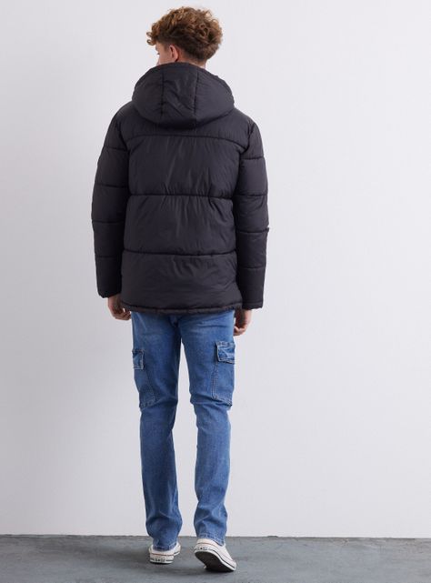 Parka Acolchada Largo Medio-5