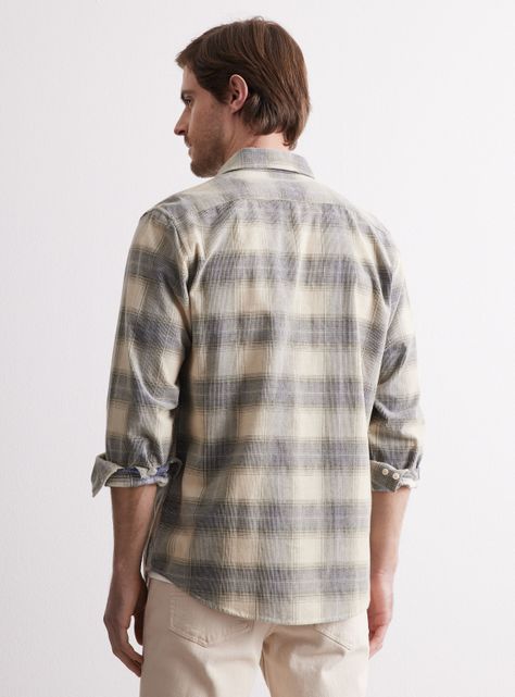 Camisa de Vestir Cuadros Cotelé-1