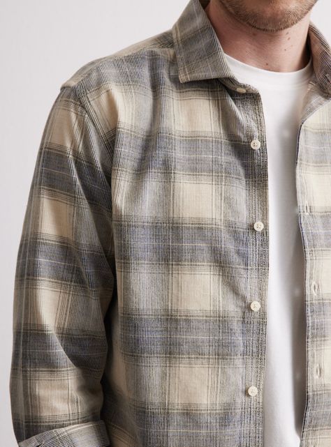 Camisa de Vestir Cuadros Cotelé-3