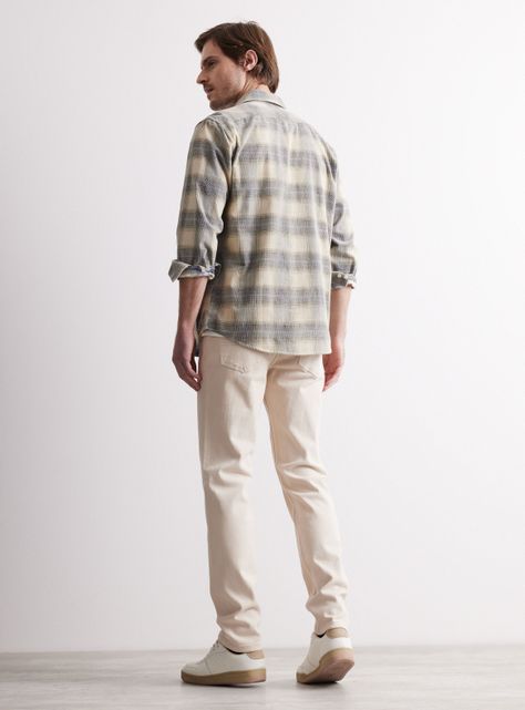 Camisa de Vestir Cuadros Cotelé-5