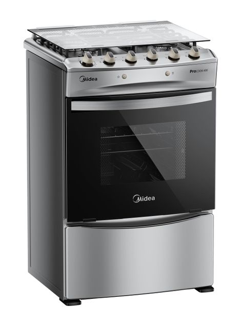 Cocina a Gas 4 Quemadores MCG-4QPI24NS Acero Inoxidable-1