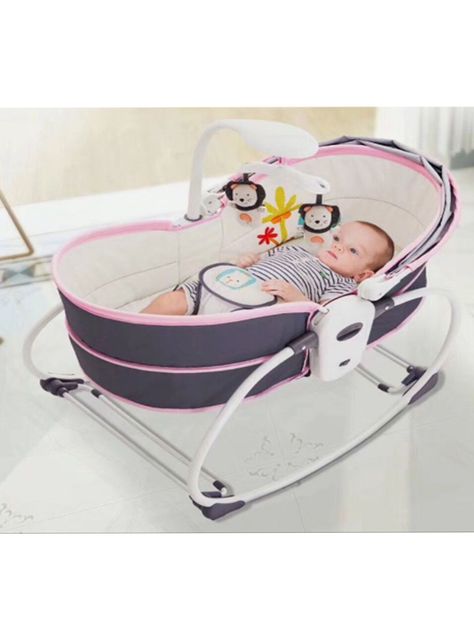 Silla Kidscool Mecedora Baby Rocking Rosada-1