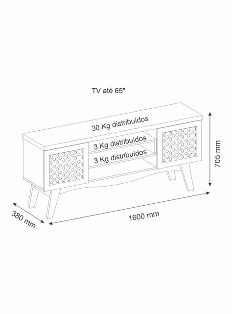 Rack Tv 70" Lis-1