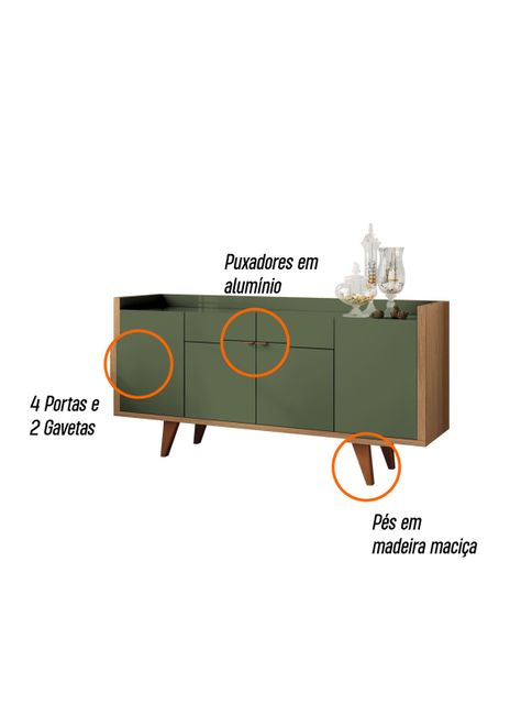 Buffet Melodia 4 Puertas 2 Cajones-2