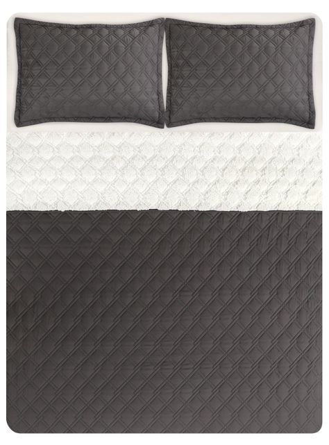 Quilt Unicolor Sherpa 2 Plazas-3