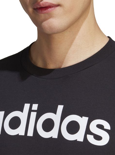 Polera Logo Lineal Bordado Tejido Jersey Essentials-2