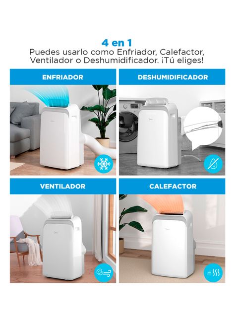 Aire Acondicionado Portátil Frío/Calor 12000 BTU WiFi MPPD-12KHRN1W-4
