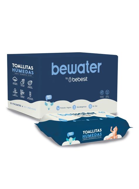 Caja Toallitas Húmedas Be Water 12 Paquetes Bebesit-1