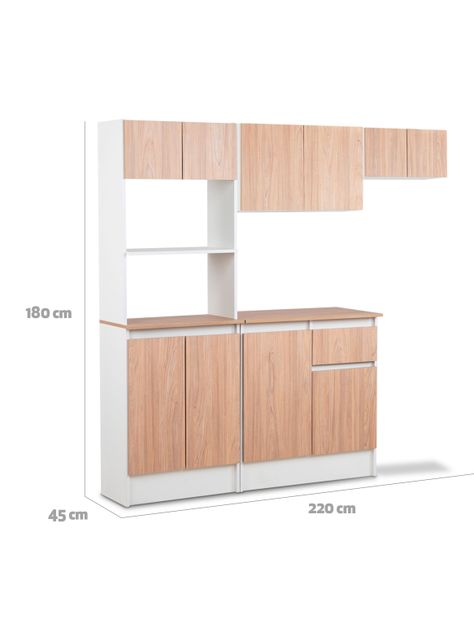 Mueble Cocina Montenegro 10 Puertas 1 Cajón-1