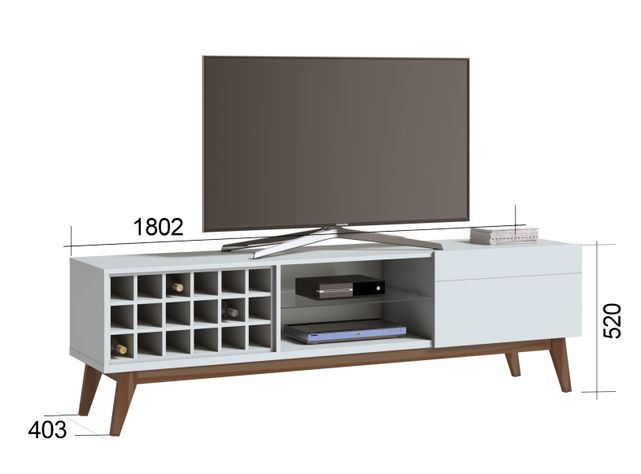 Rack Altavisión TV 60" Classic Blanco AD1-1