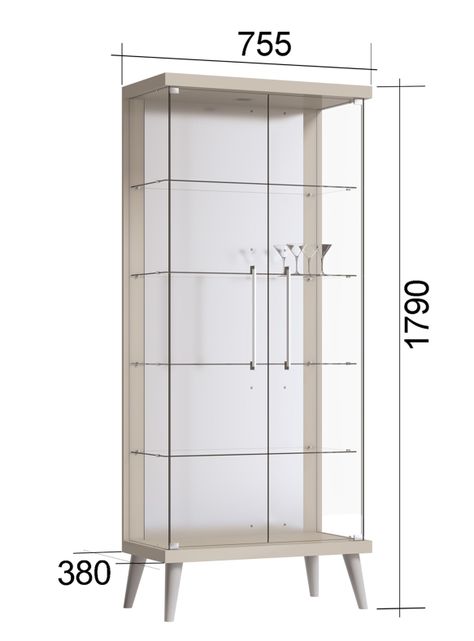 VItrina Altavisión Tifanny Off White-1