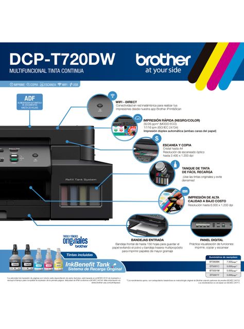 Multifuncional Duplex Wifi y ADF DCPT720DW-5