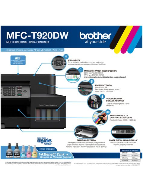 Multifuncional MFCT920DW Duplex Wifi, ADF y USB Host-5