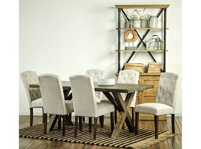 Juego de Comedor Cruzeta Madera + 6 Sillas-8