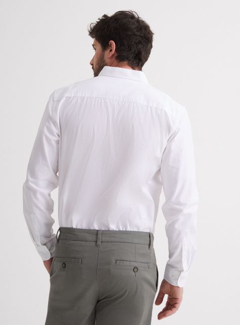 Camisa de Vestir Manga Larga Semi Oxford Lisa-1