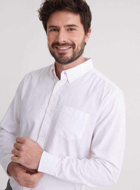 Camisa de Vestir Manga Larga Semi Oxford Lisa-2