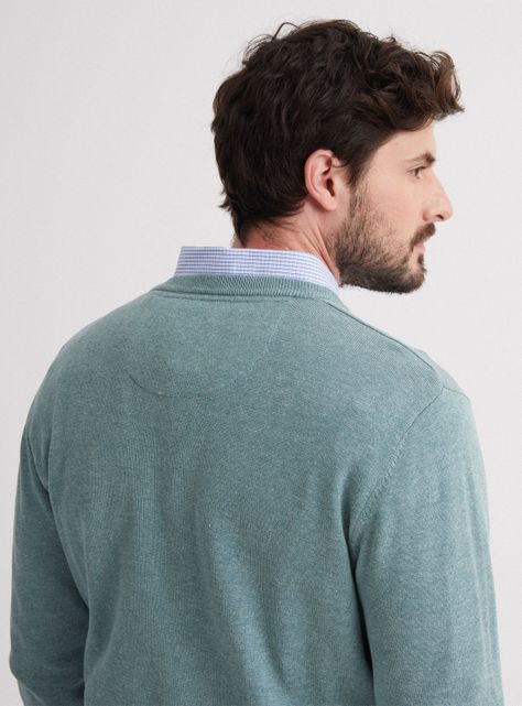 Sweater Cuello V Colores Moda-3