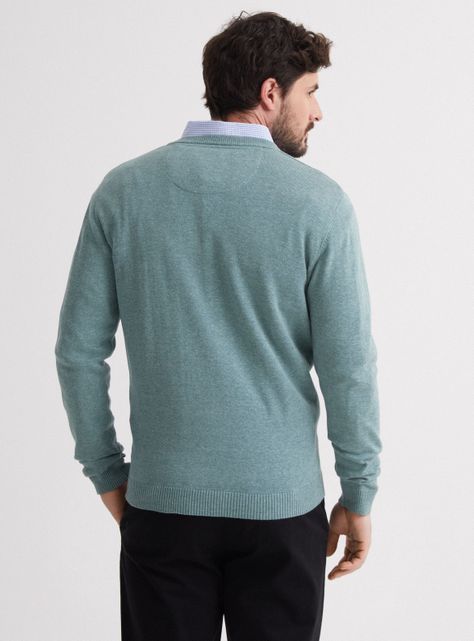 Sweater Cuello V Colores Moda-1
