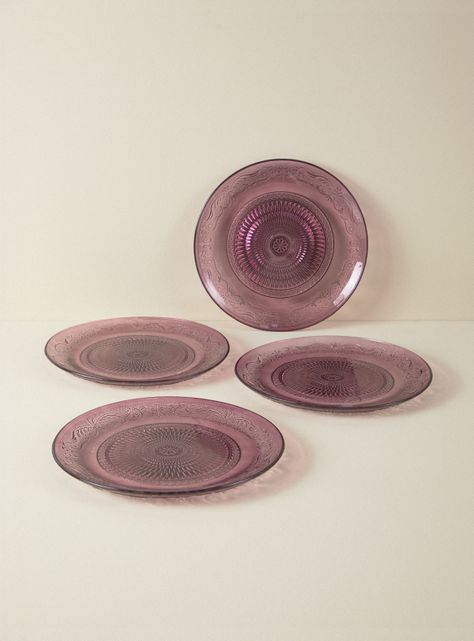 Set 4 Platos 29 cm Rosa-0