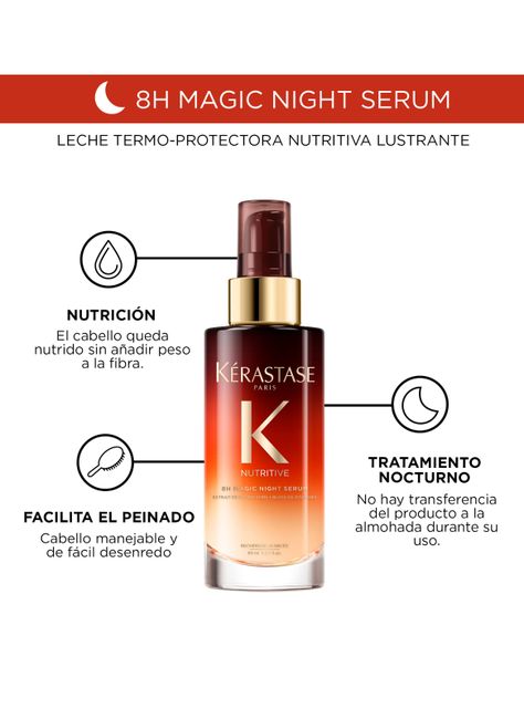 Serum Nocturno Nutrición Cabello Seco 8H Night Repair Nutritive 90ml-3
