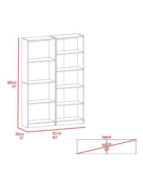 Combo Home Estante 4R + Estante 5R-1