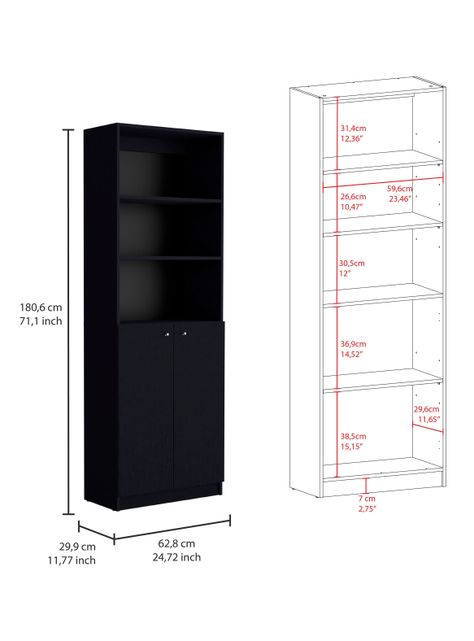 Combo Home Estante 62 cm + Estante 2P-1
