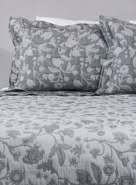 Cubrecama Jacquard Zinnia Azul King-1