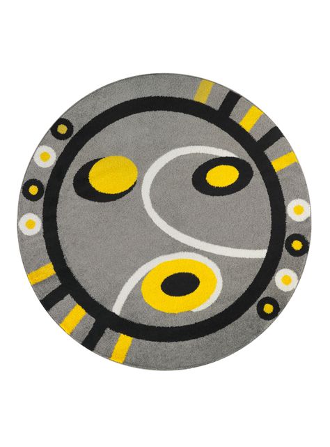 Alfombra Redonda Florida 160 cm x 160 cm Amarillo-0
