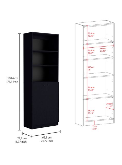 Combo 2 Estante 2 Puerta + Estante 45 cm Home-1