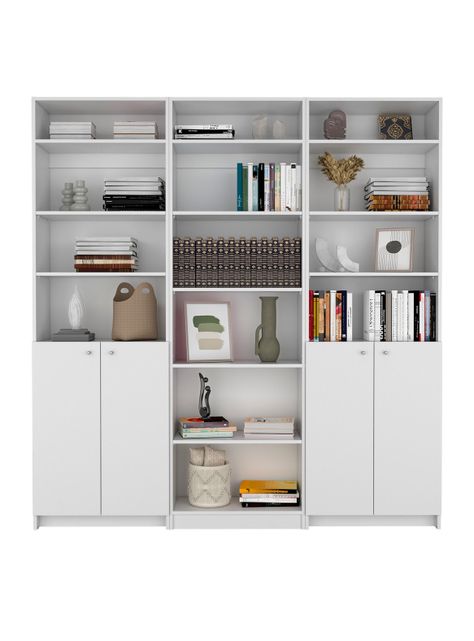 2 Estantes 2 Puertas + Estante 5R + 3 Complementos Home-0