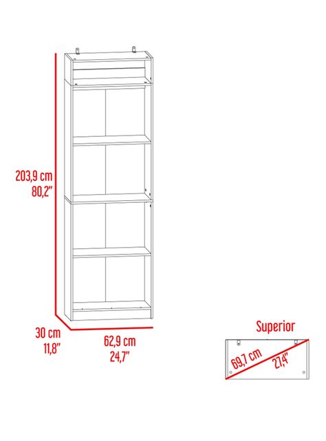 Combo Estante 4 Repisas + Complemento Home-1