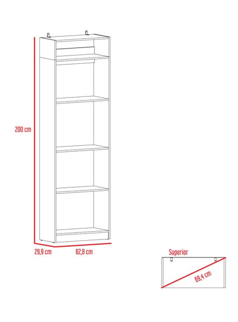 Combo Estante 5 Repisas + Complemento Home-1