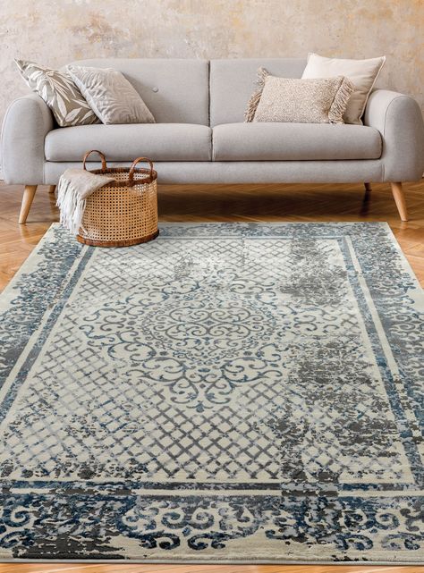 Alfombra 120 x 180 cm Babil D1 Azul-2