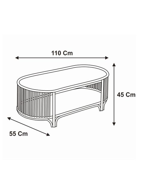 Mesa de Centro Tribal 110x55 cm-2
