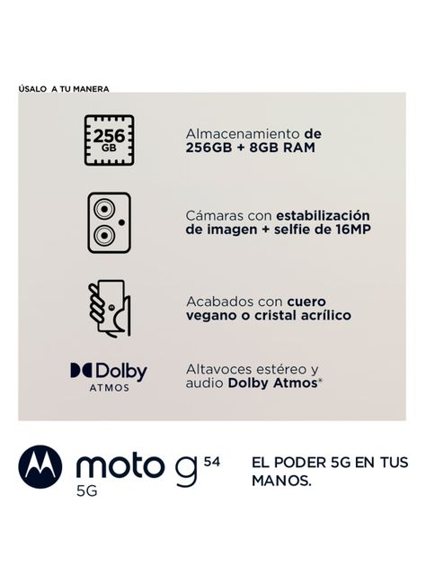 Smartphone Moto G54 5G 256GB 6.5" Azul Liberado-4
