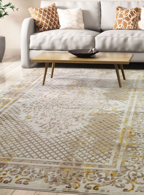Alfombra Babil 160 x 230 cm Dorada 23-2