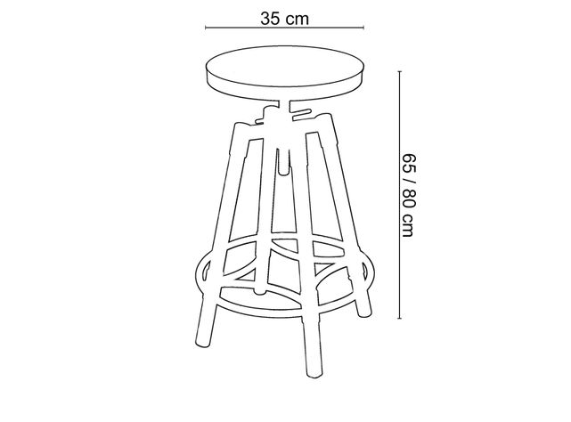 Piso de Bar Assen 65-80 cm-2