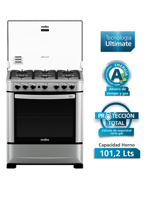 Cocina de Piso a Gas 76 cm Silver ANDES7620AG0-2