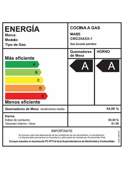 Cocina de Piso a Gas 52 cm Acero Inox CMC20AXX-1 GL-5