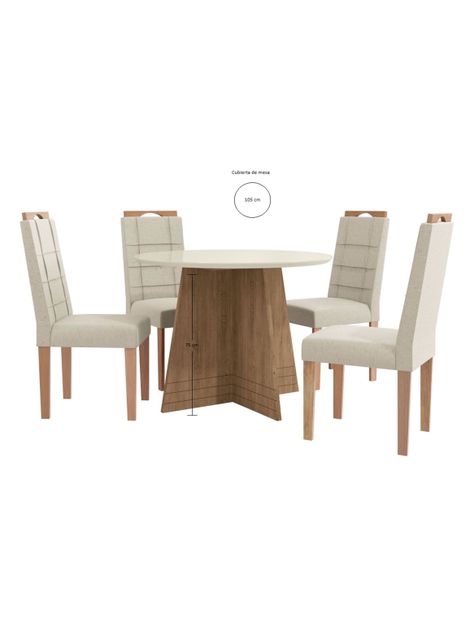 Juego de Comedor Capri 4 Sillas-1