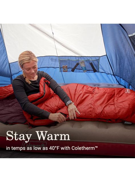 Saco de Dormir Momia Tidelands 40°F Coletherm Rojo-2