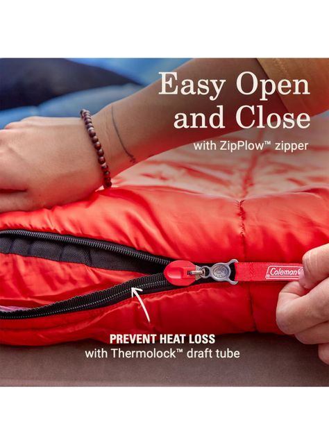 Saco de Dormir Momia Tidelands 40°F Coletherm Rojo-4