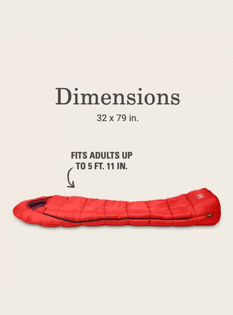Saco de Dormir Momia Tidelands 40°F Coletherm Rojo-1